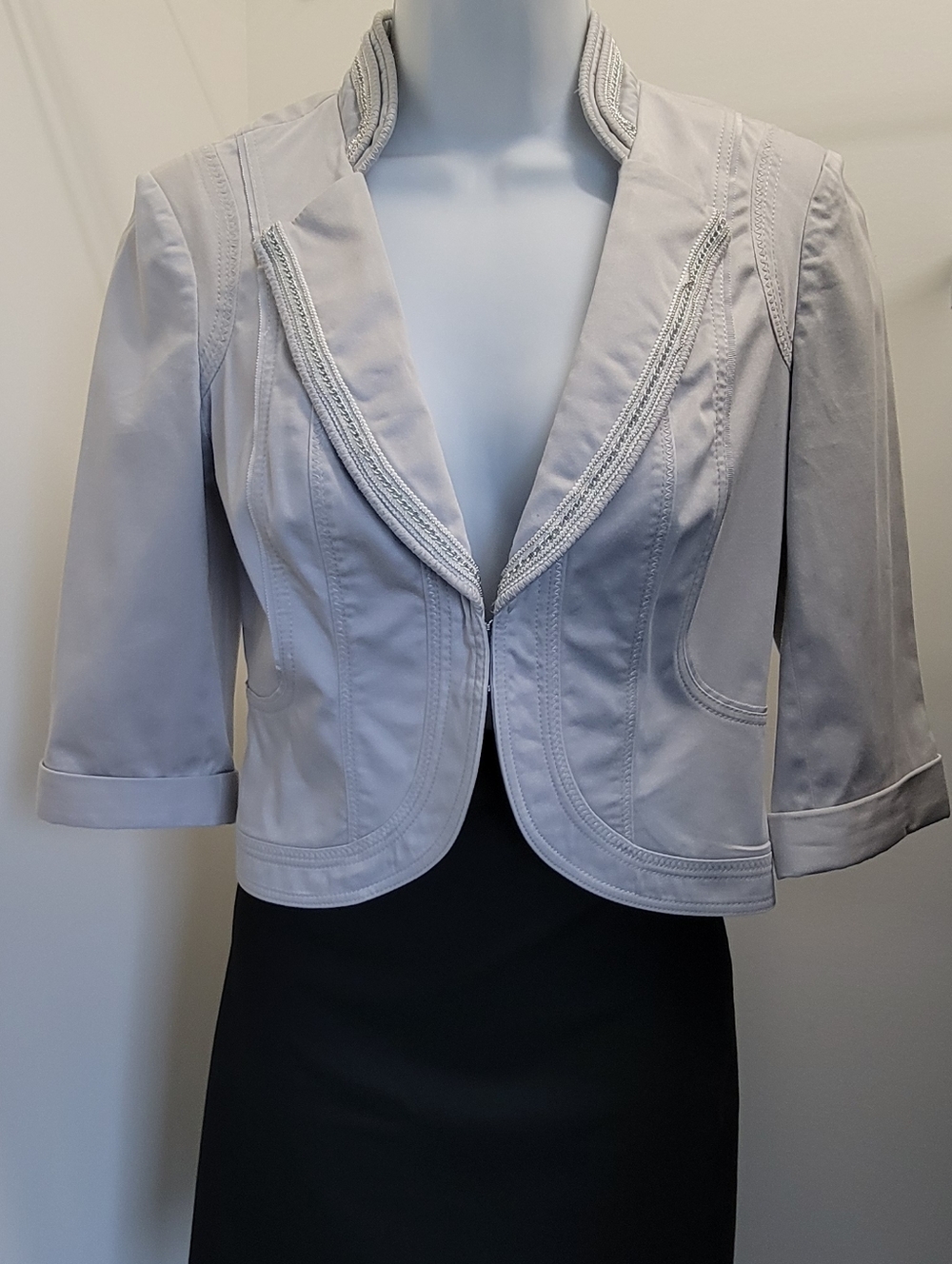 White House Black Market Grey Jacket Blazer  Sz: 4